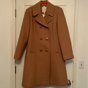 Kate Spade Bow-Back Wool Peacoat